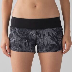 Women's Black Patterned Shorts